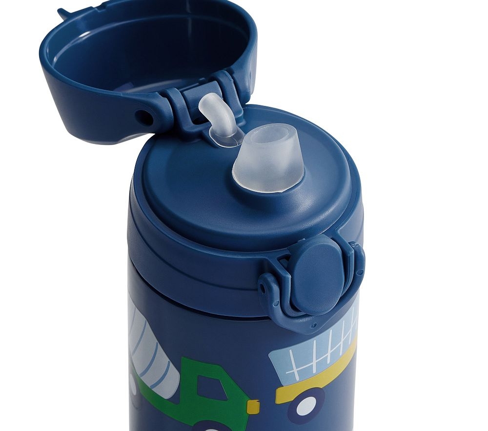Shop Mackenzie Blue Trucks Water Bottle online Pottery Barn Kids UAE