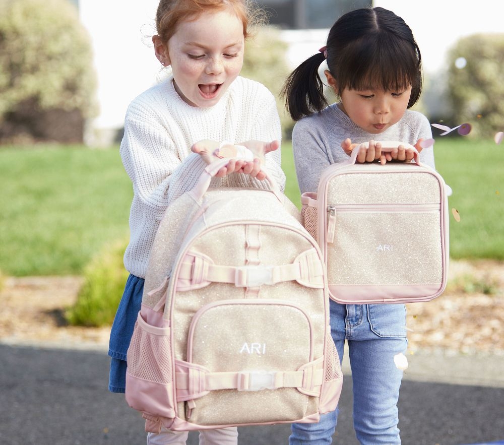 Gold sparkle hot sale backpack