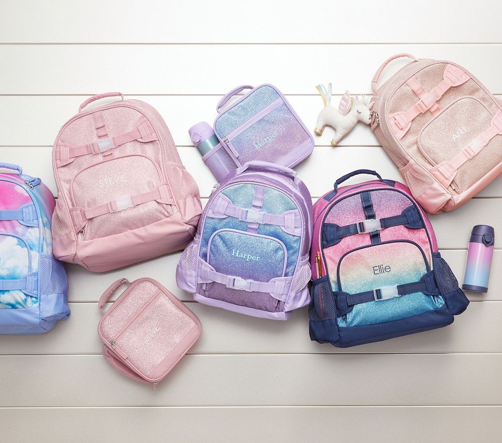 Shop Mackenzie Blush Gold Glitter Backpacks online Pottery Barn