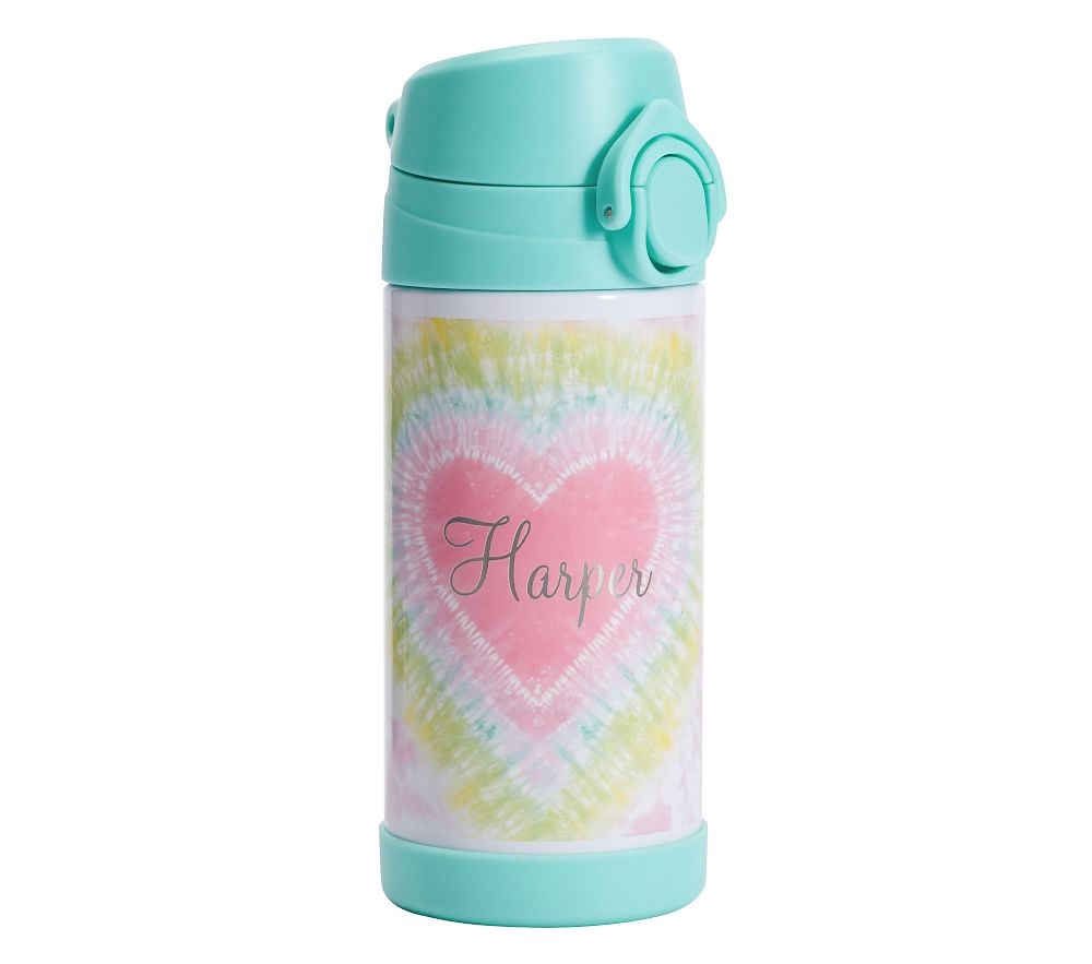 Shop Mackenzie Pink Heart Tie Dye Water Bottle online Pottery