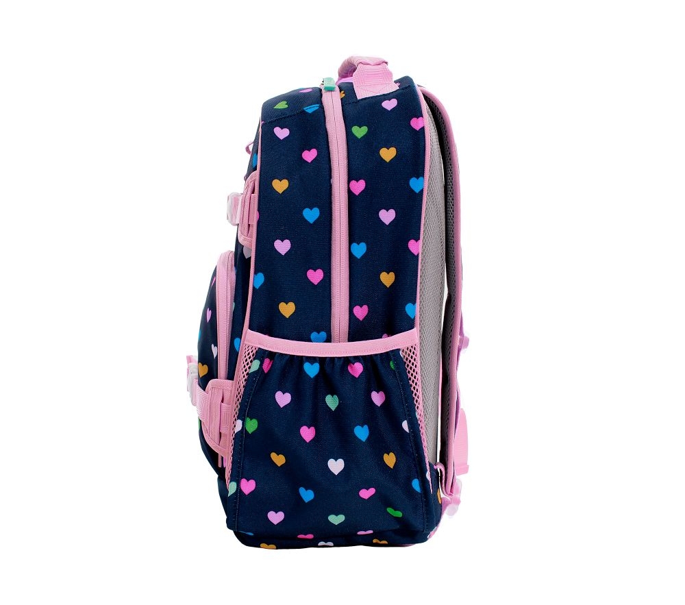 Shop Mackenzie Navy Pink Multi Hearts Backpacks online Pottery