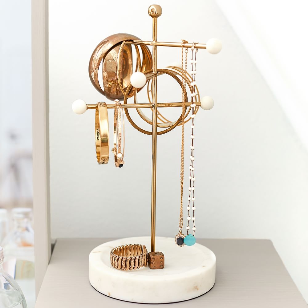 Necklace store holder gold