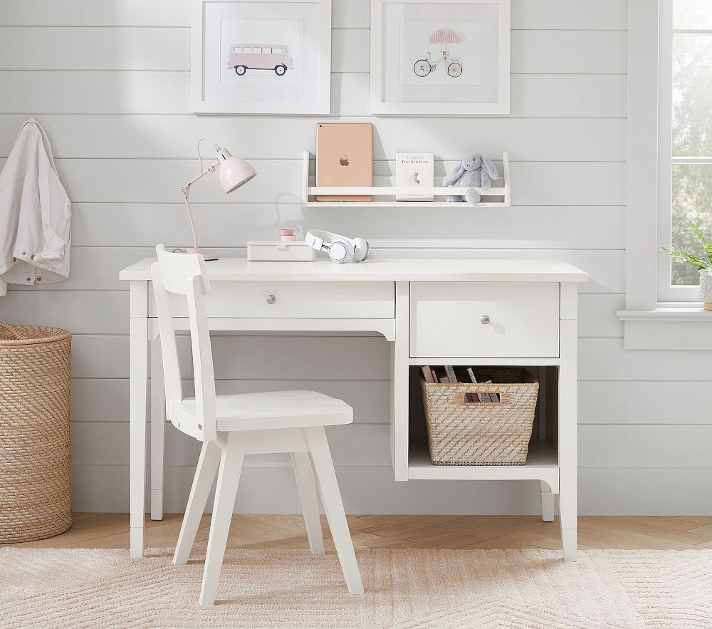White pottery store barn desk