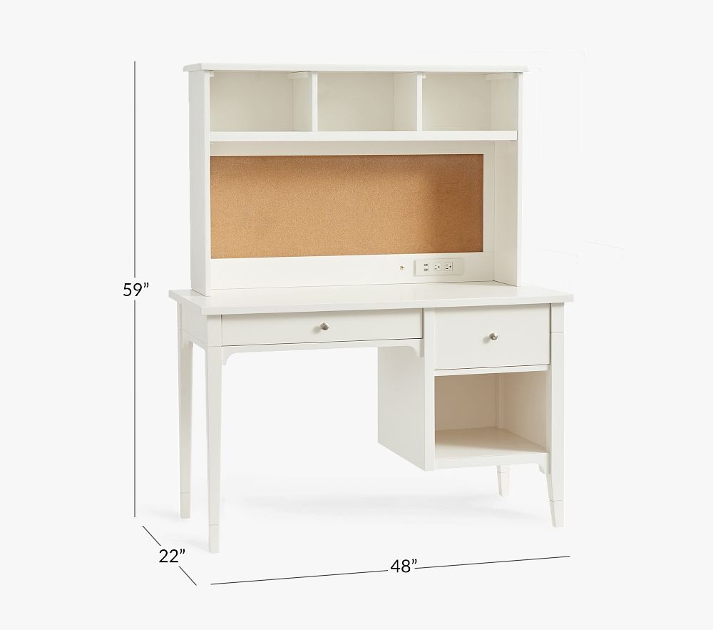 White writing desk with hutch sale