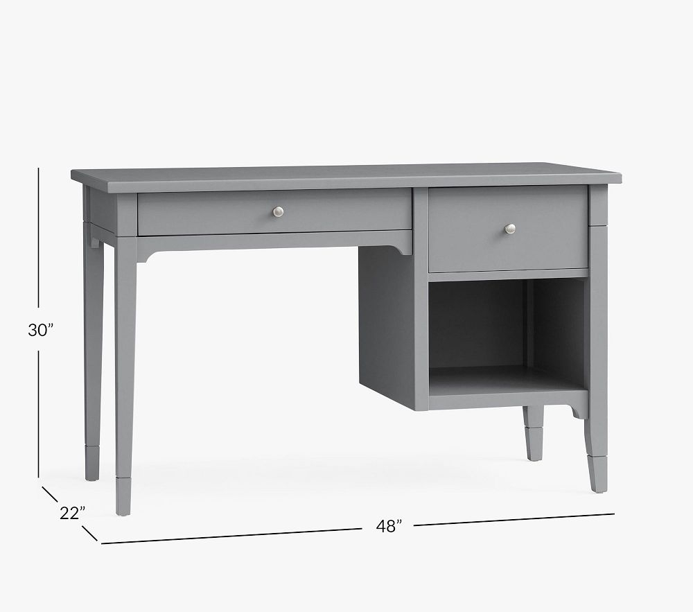 White and shop gray desk