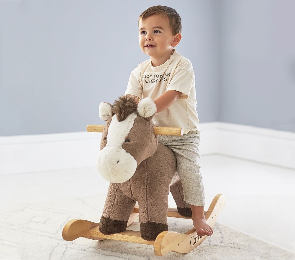 Horse plush online nursery rocker