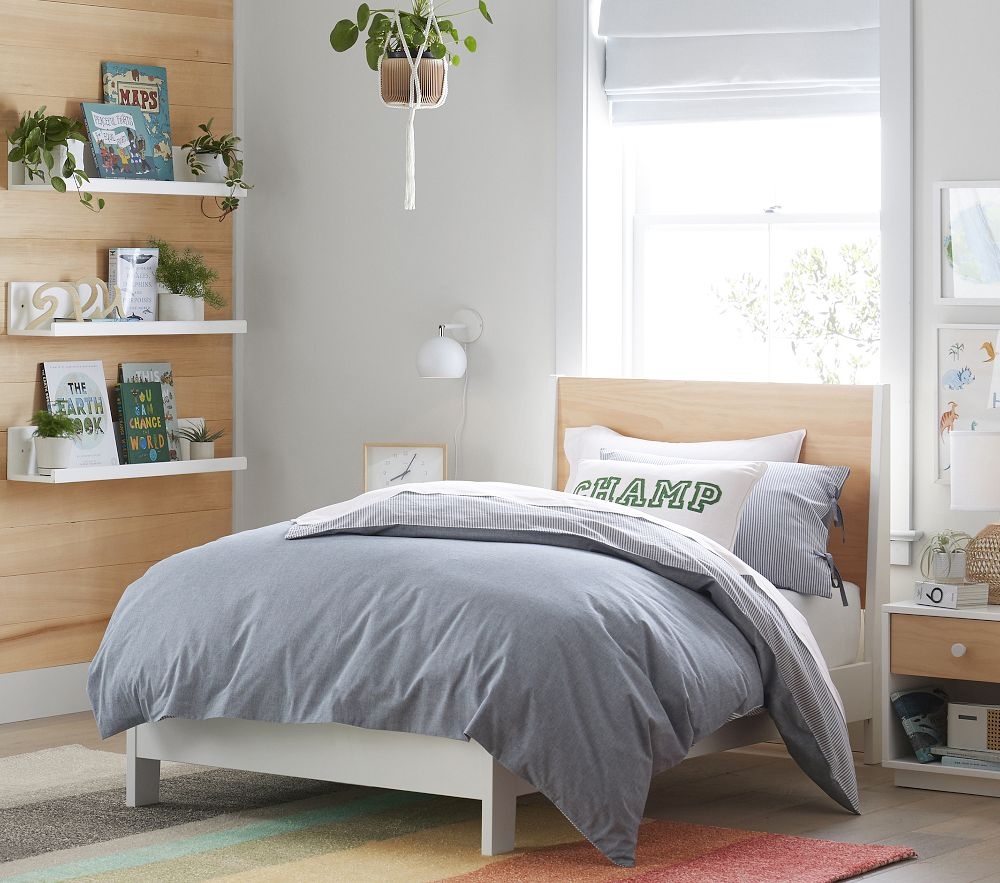 Organic Chambray Reversible Duvet Cover