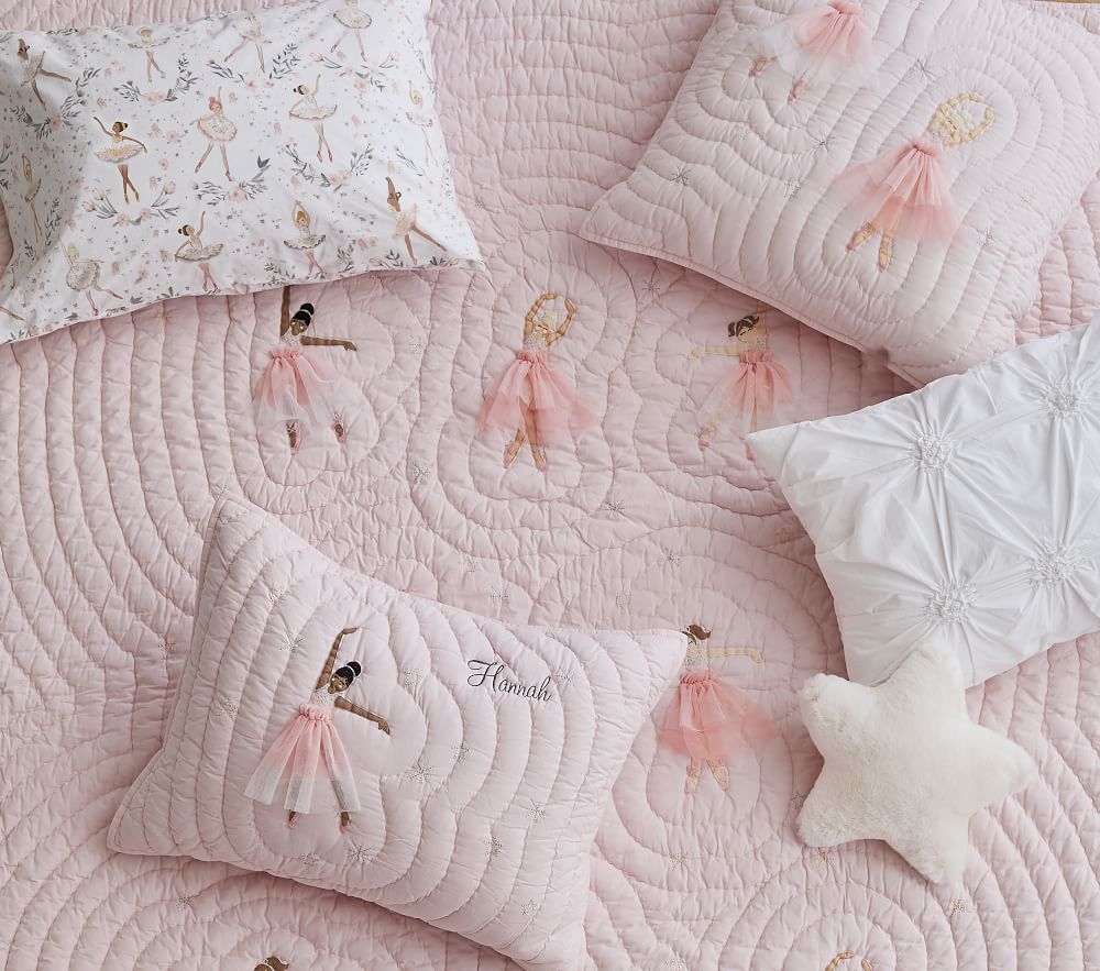 Ballerina Printed Organic Sheet Set Pillowcases