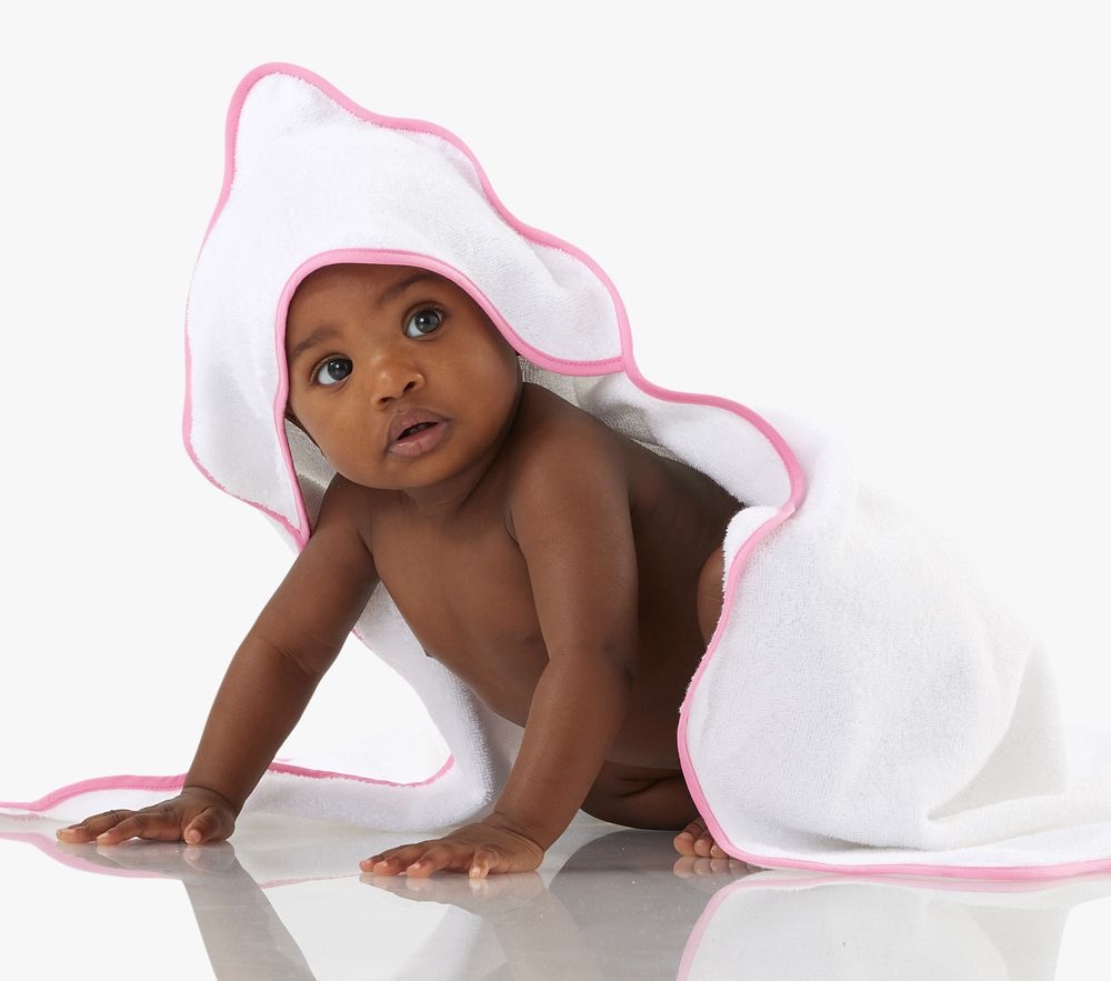 Shop Organic Scallop Baby Hooded Towel online Pottery Barn Kids UAE