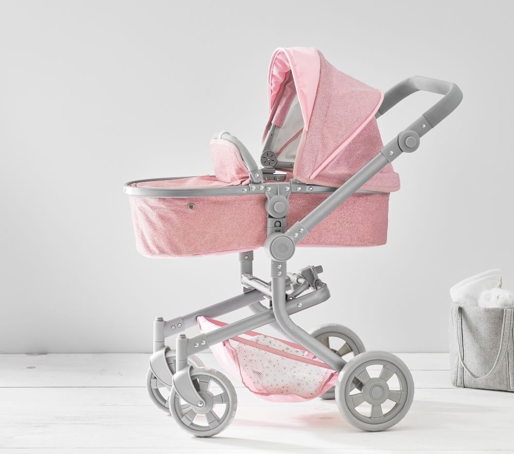 Shop Pink Glitter Convertible 3 in 1 Doll Stroller online