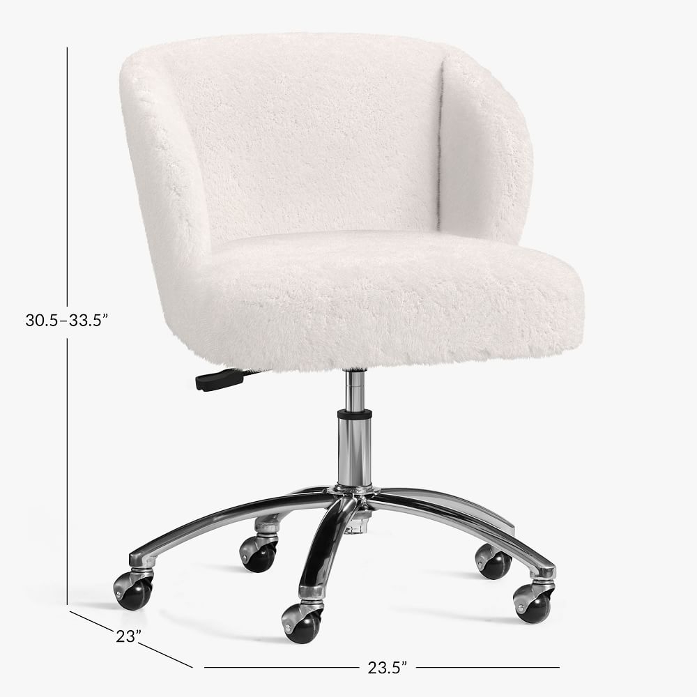 White desk clearance swivel chair