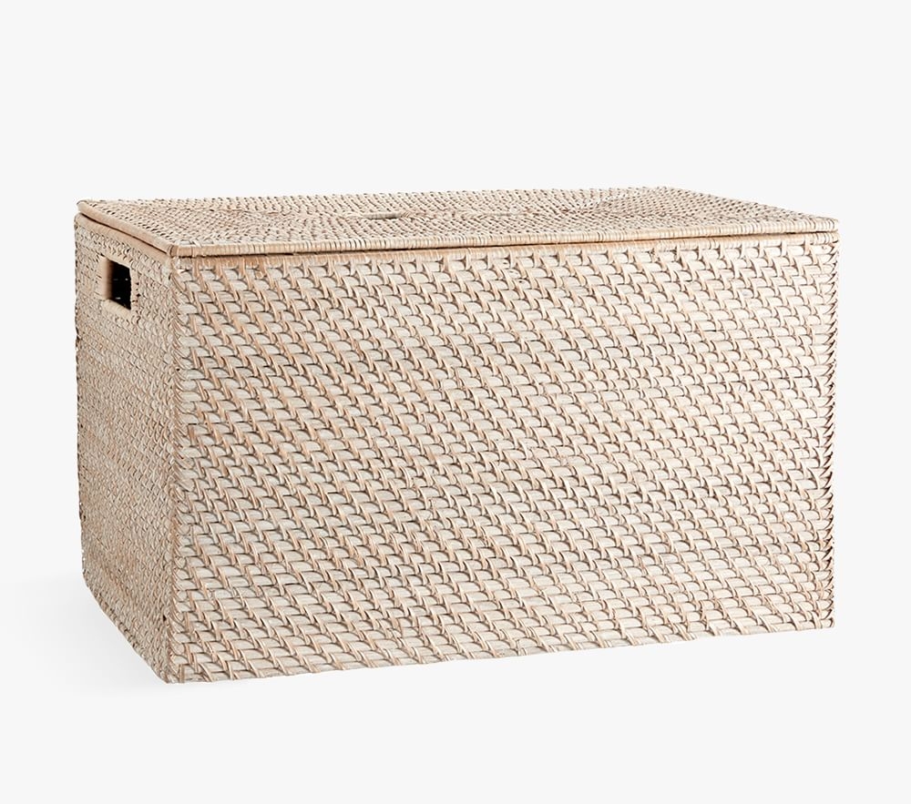 Shop Quinn White Washed Toy Chest online Pottery Barn Kids UAE
