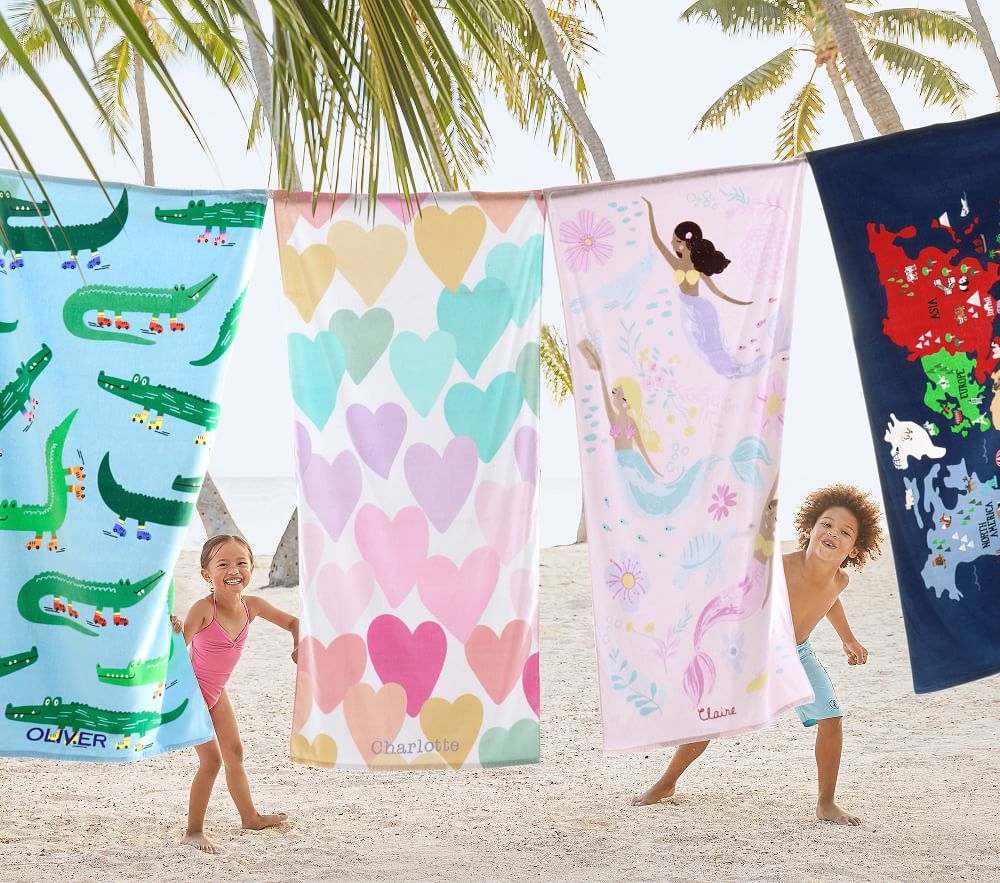 Pottery barn baby beach towel hotsell