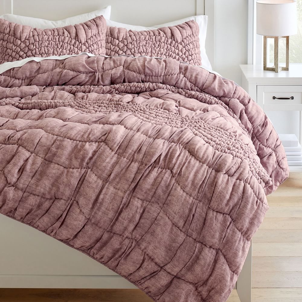 Cream Puff Microfiber Quilt Sham Fig
