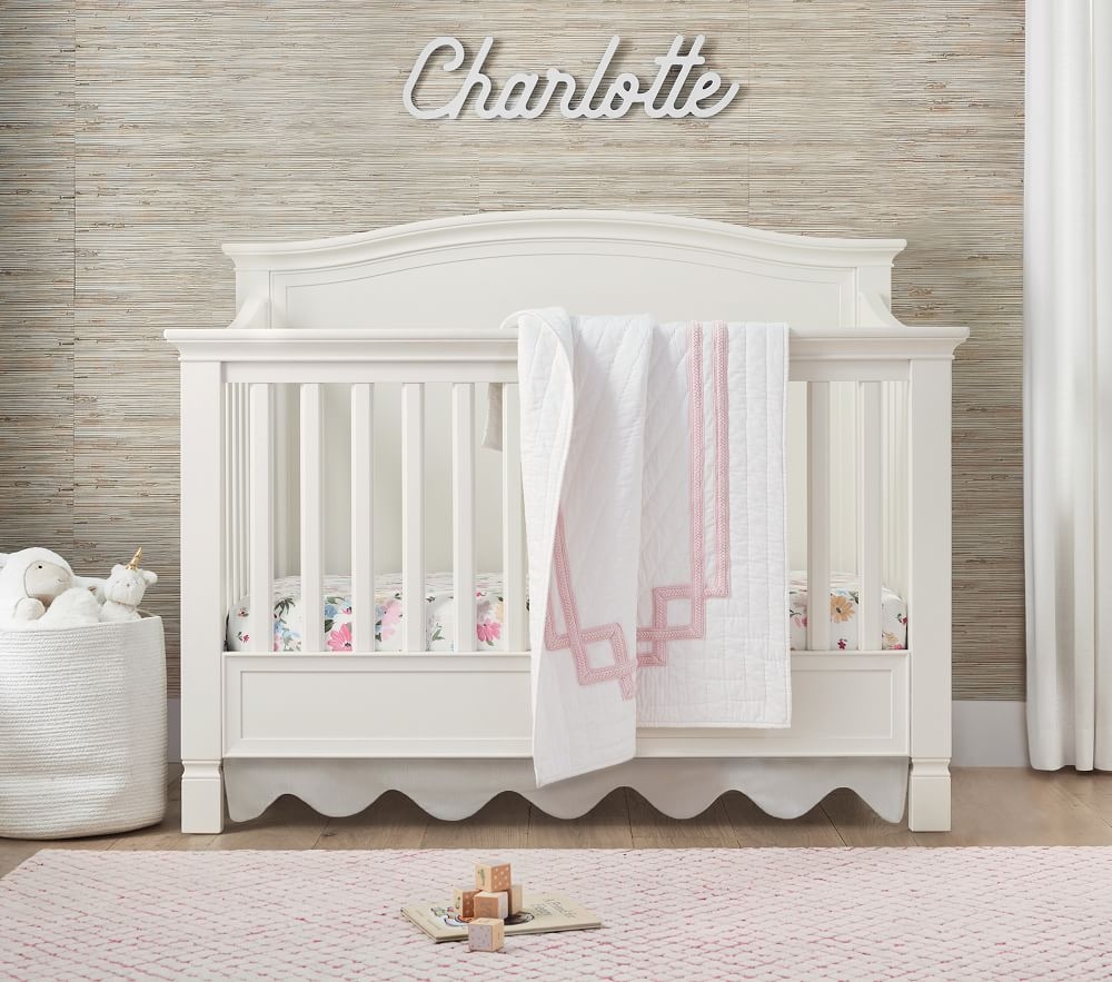 Scalloped crib new arrivals skirt