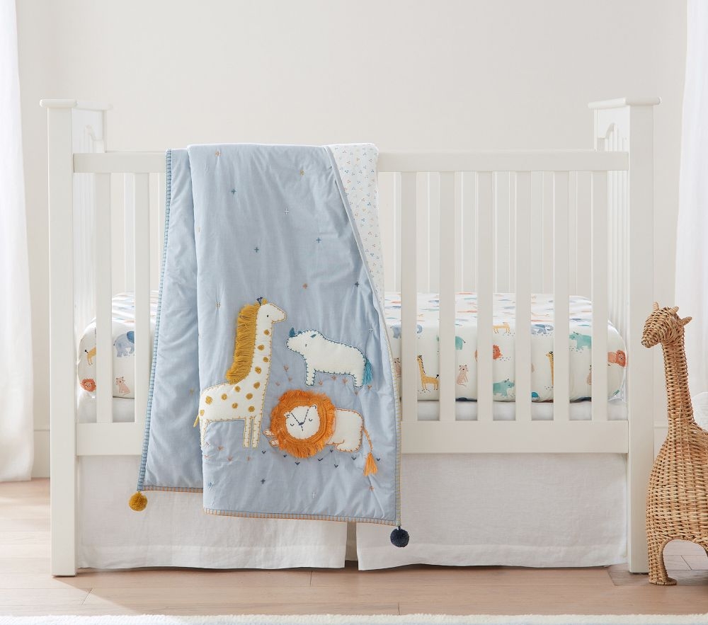 Shop Scout Safari Organic Crib Fitted Sheet online Pottery Barn