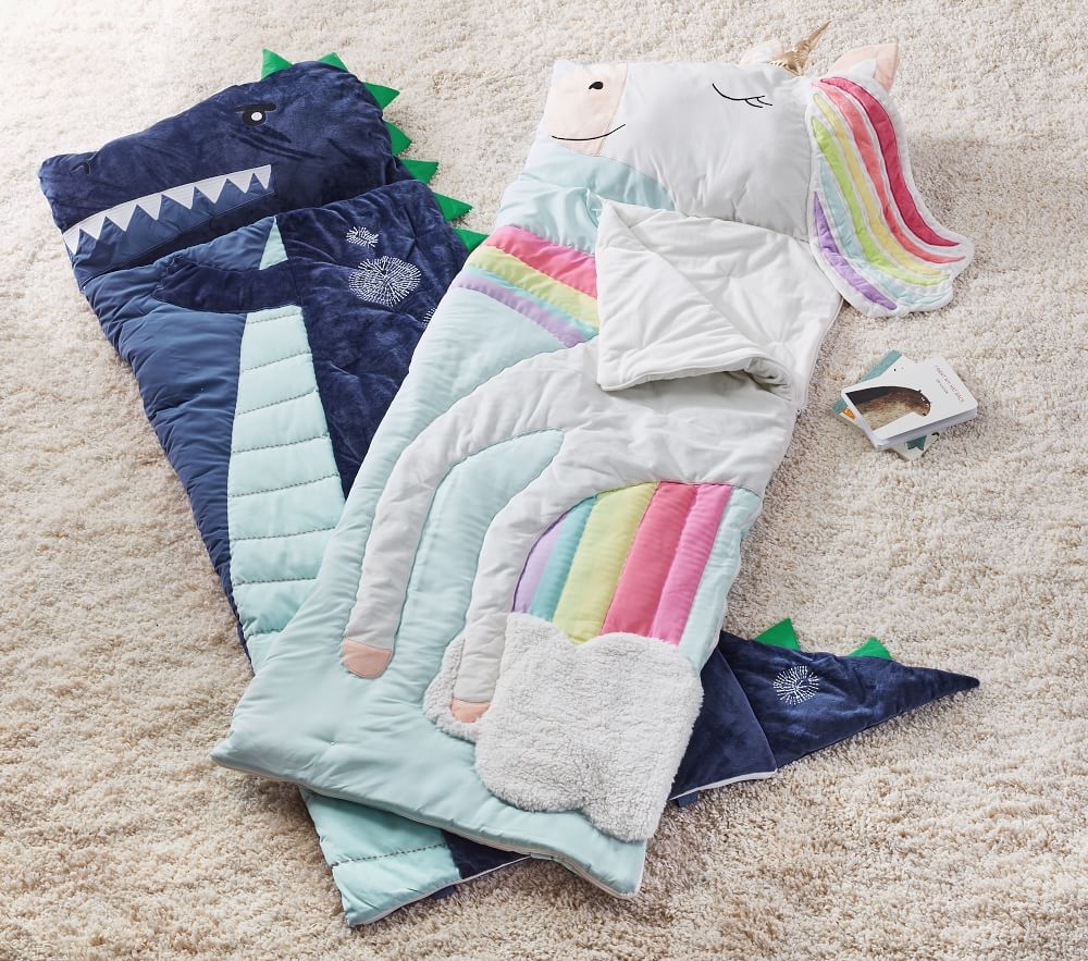 Shop Shaped Dino Sleeping Bag online Pottery Barn Kids UAE