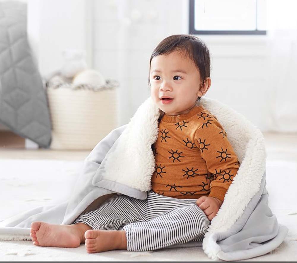 Sherpa baby blanket best sale