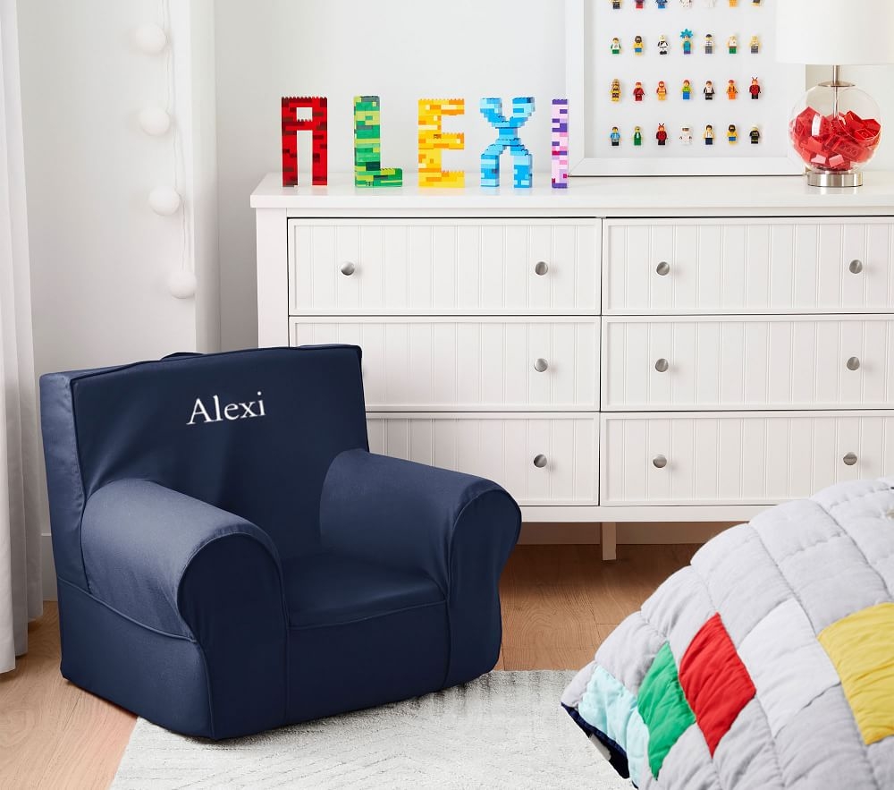 Shop Navy Anywhere Chair Slipcover Only online Pottery Barn