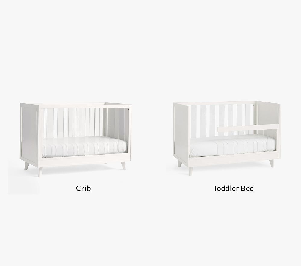 Lucite crib pottery barn store