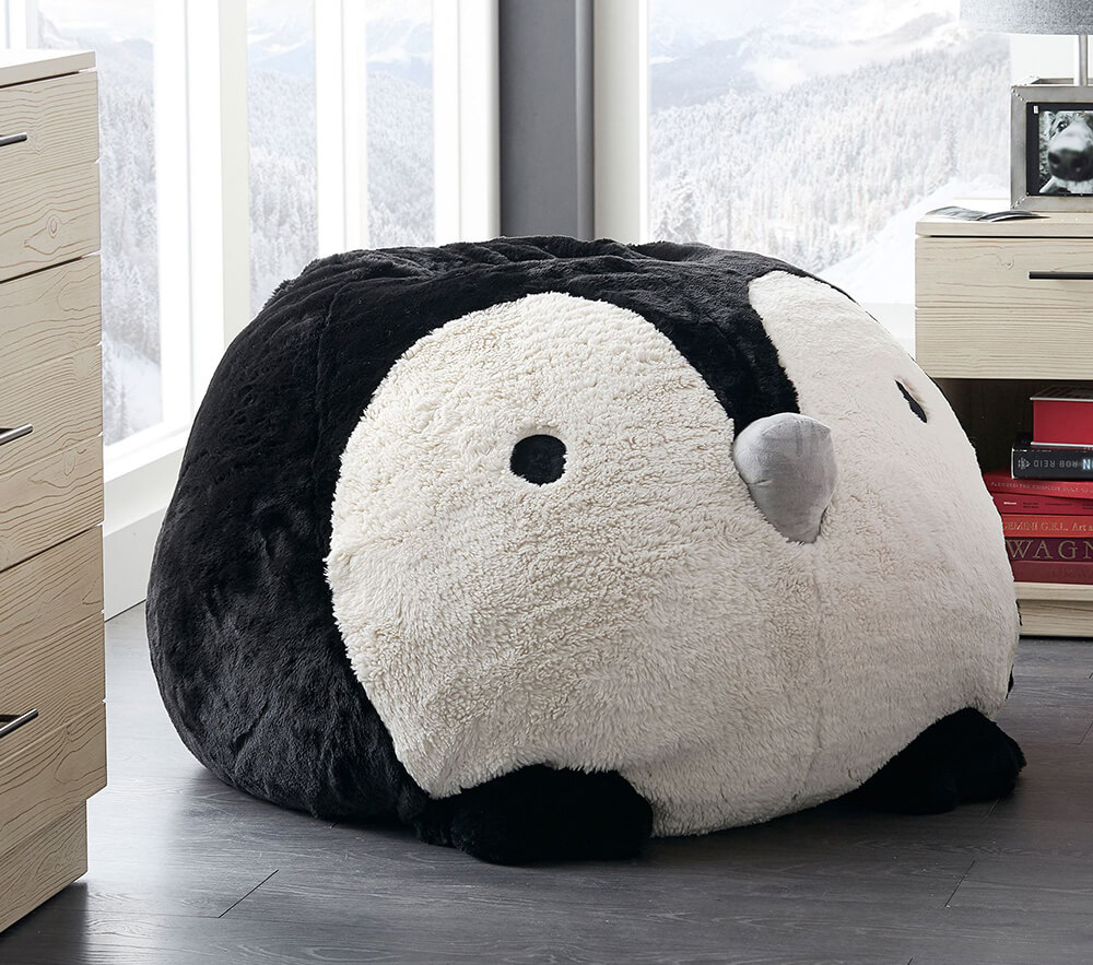 Plush bean bag chair discount