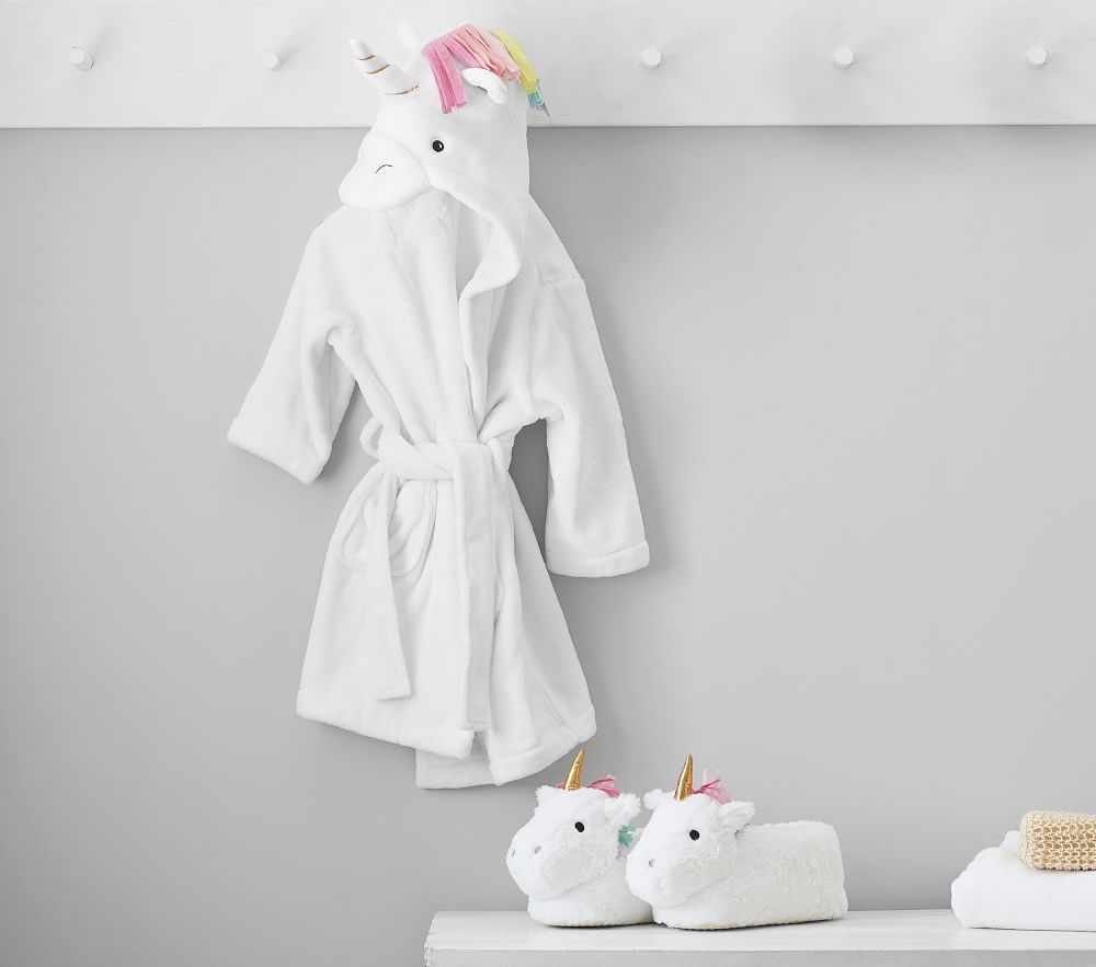Unicorn robe and cheap slippers