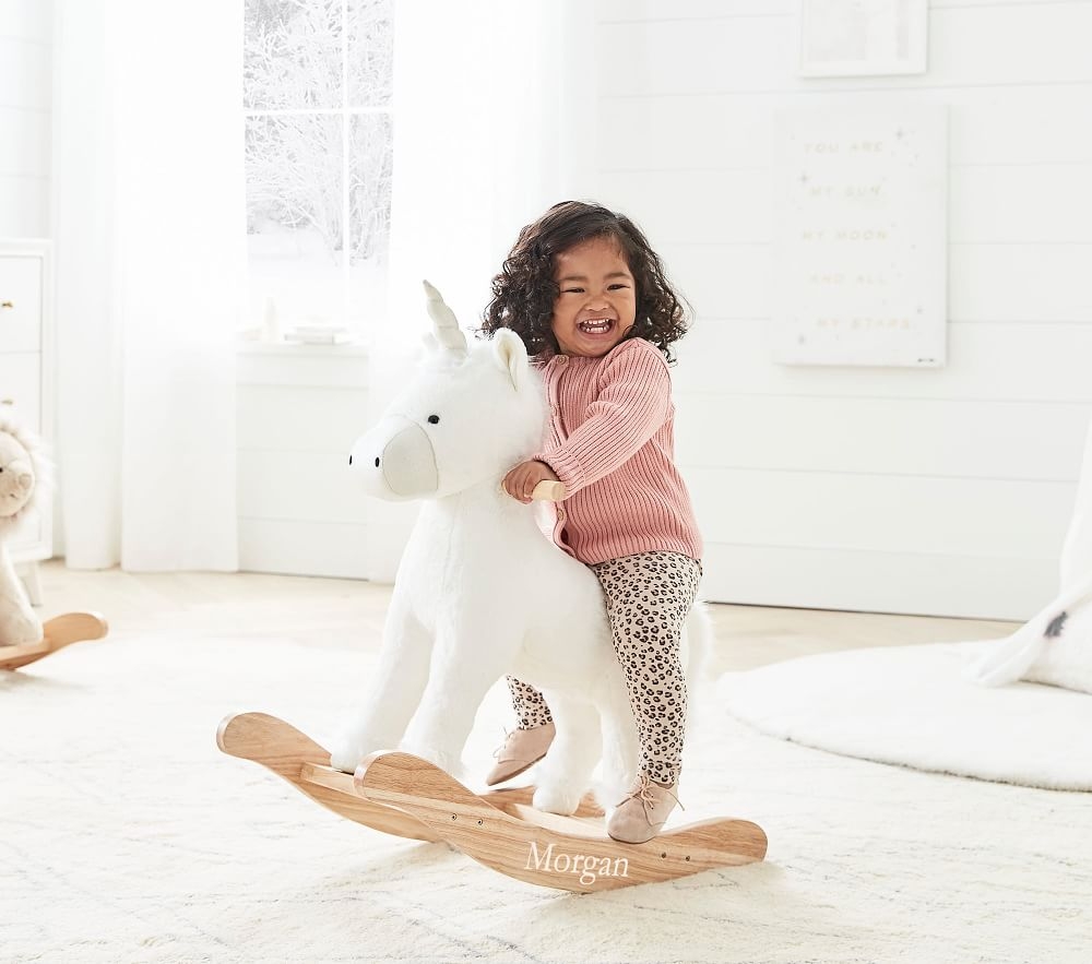 Shop Unicorn Musical Rocker online Pottery Barn Kids UAE