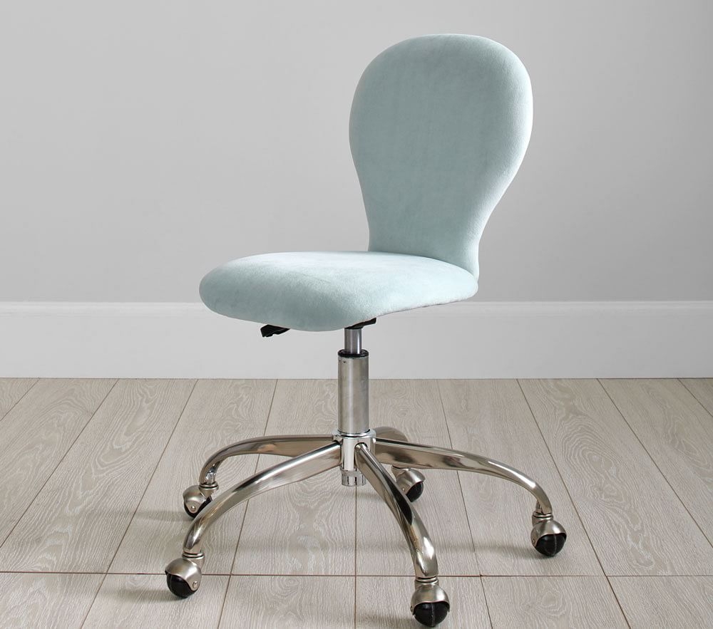 Pink fur outlet desk chair