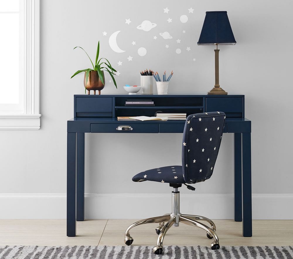 Navy upholstered hotsell desk chair