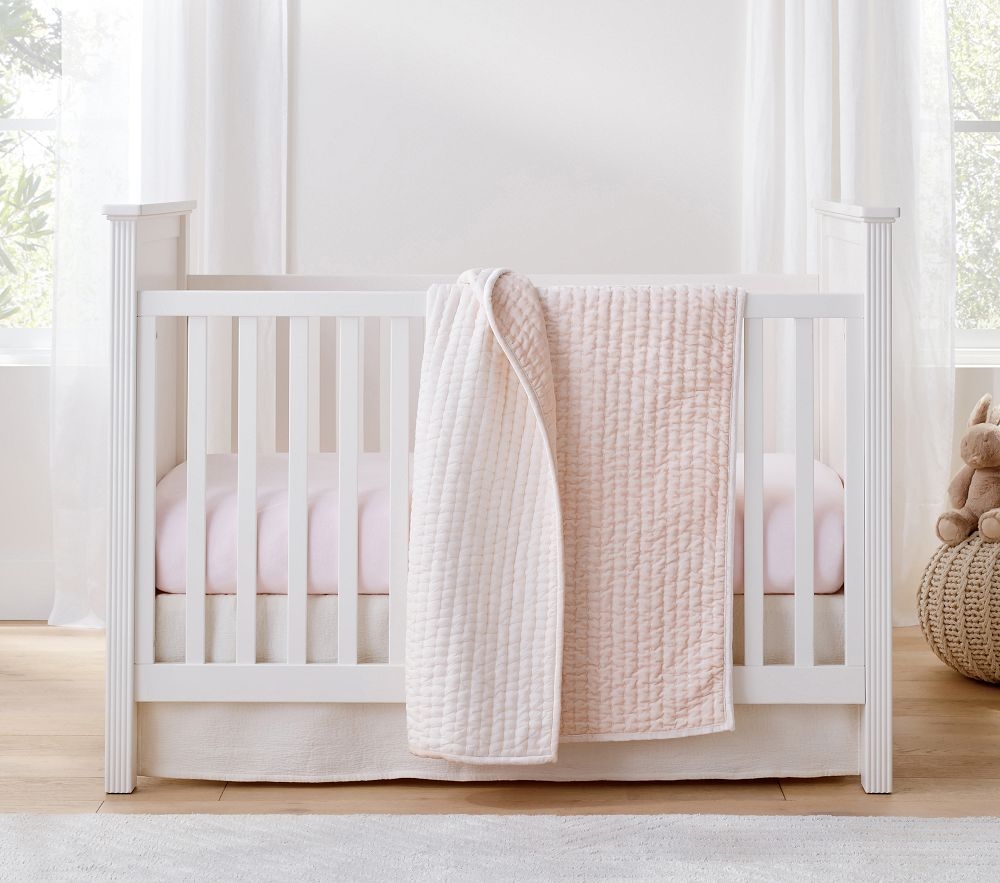 Velvet top crib bumper