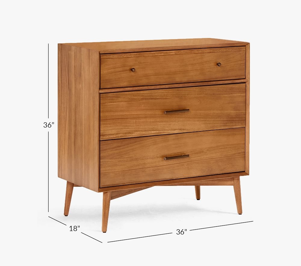 West elm modern online 3 drawer dresser