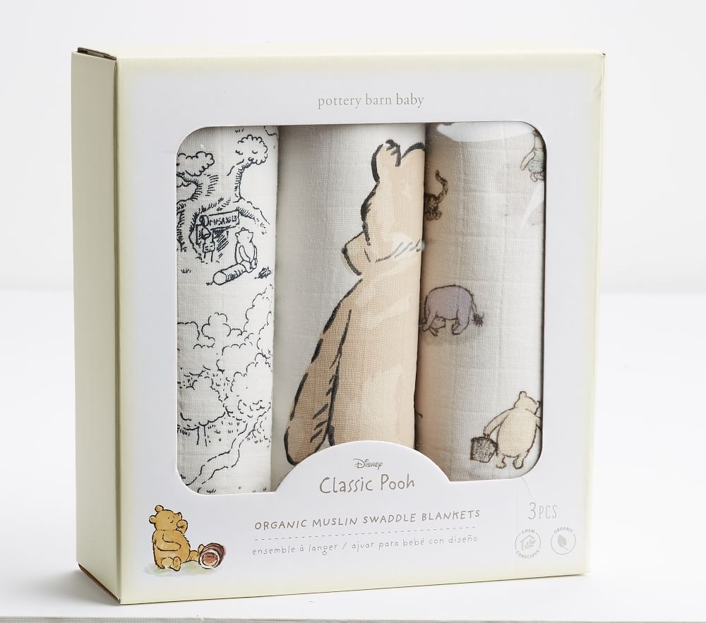 Disney Winnie The Pooh Organic Muslin Swaddle Set