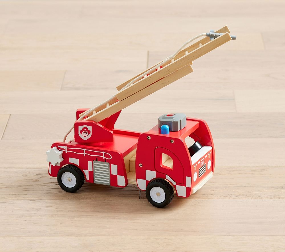 Shop Wooden Light Up Fire Truck Emergency Vehicle online Pottery