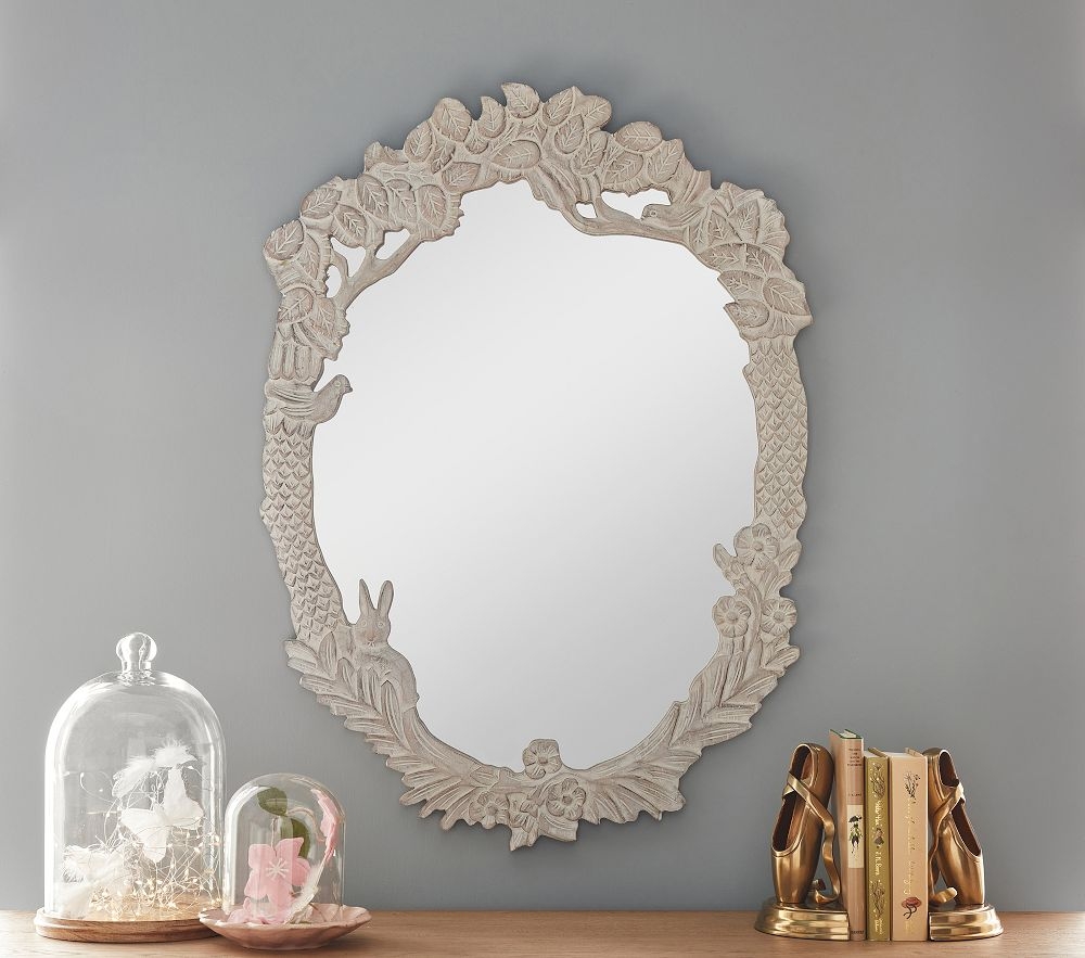 Carved shop wooden mirror
