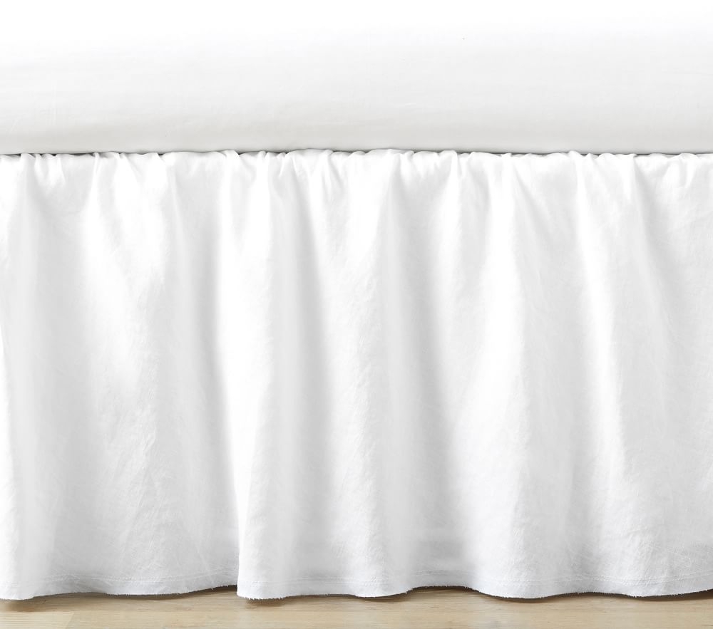 White linen crib skirt new arrivals