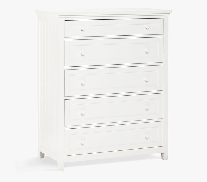 Shop Beadboard 5 Drawer Tall Dresser online Pottery Barn Kids UAE