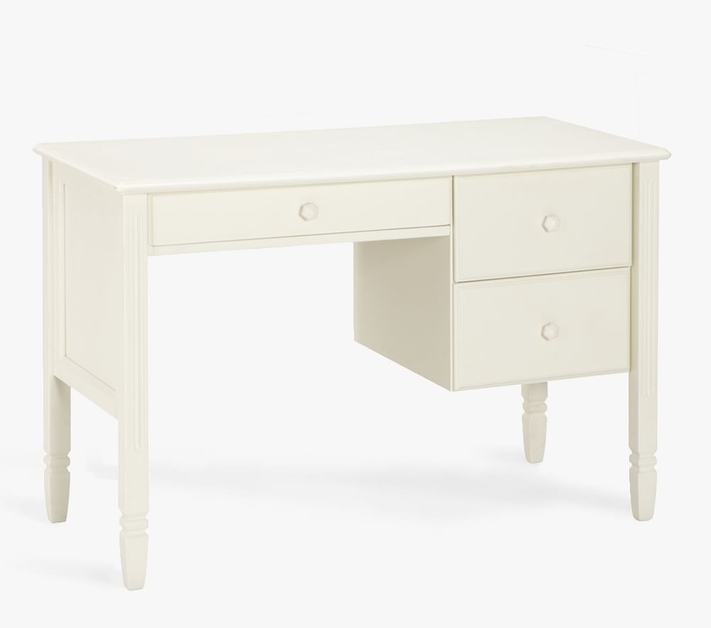 Pottery barn white desk sales with hutch
