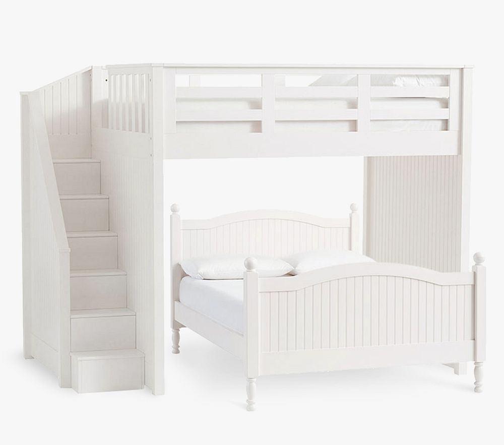 Shop Catalina Stair Loft Bed Lower Bed Set online Pottery Barn