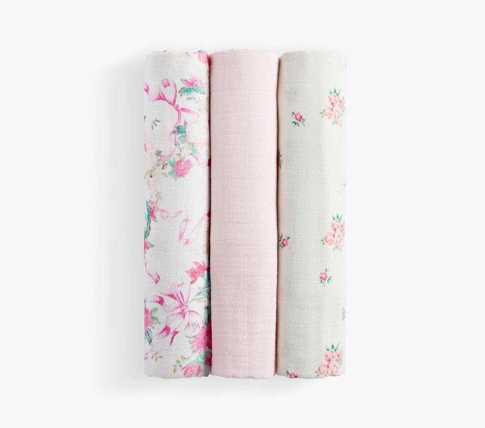 Pink muslin swaddle blankets sales