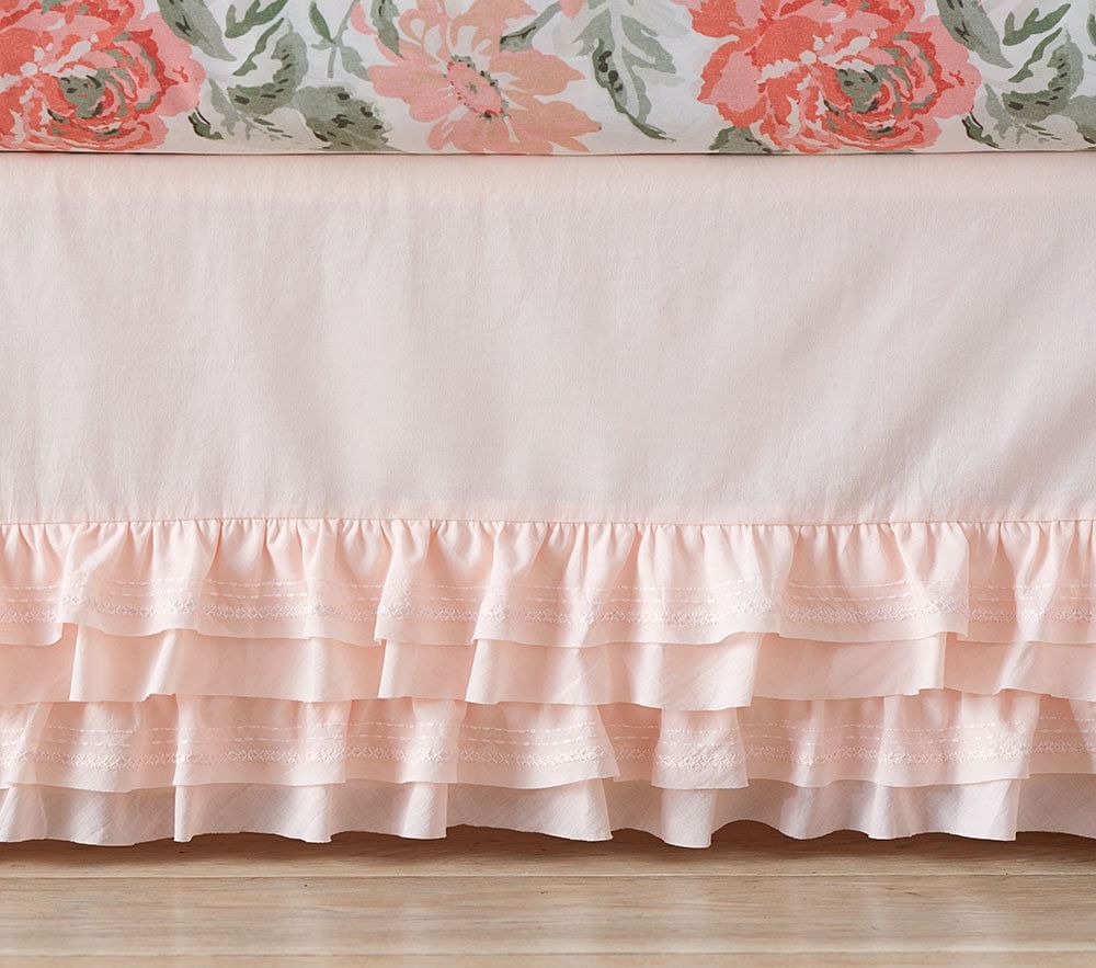 Blush ruffle crib new arrivals skirt