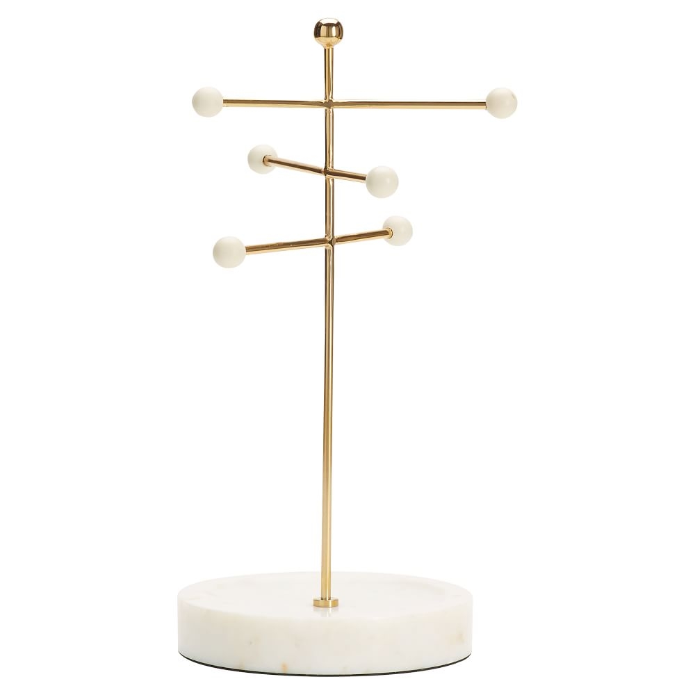 Marble and sales gold necklace holder