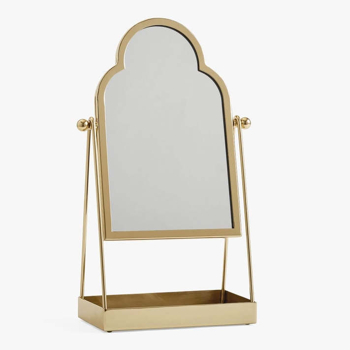 Gold shop vanity mirror