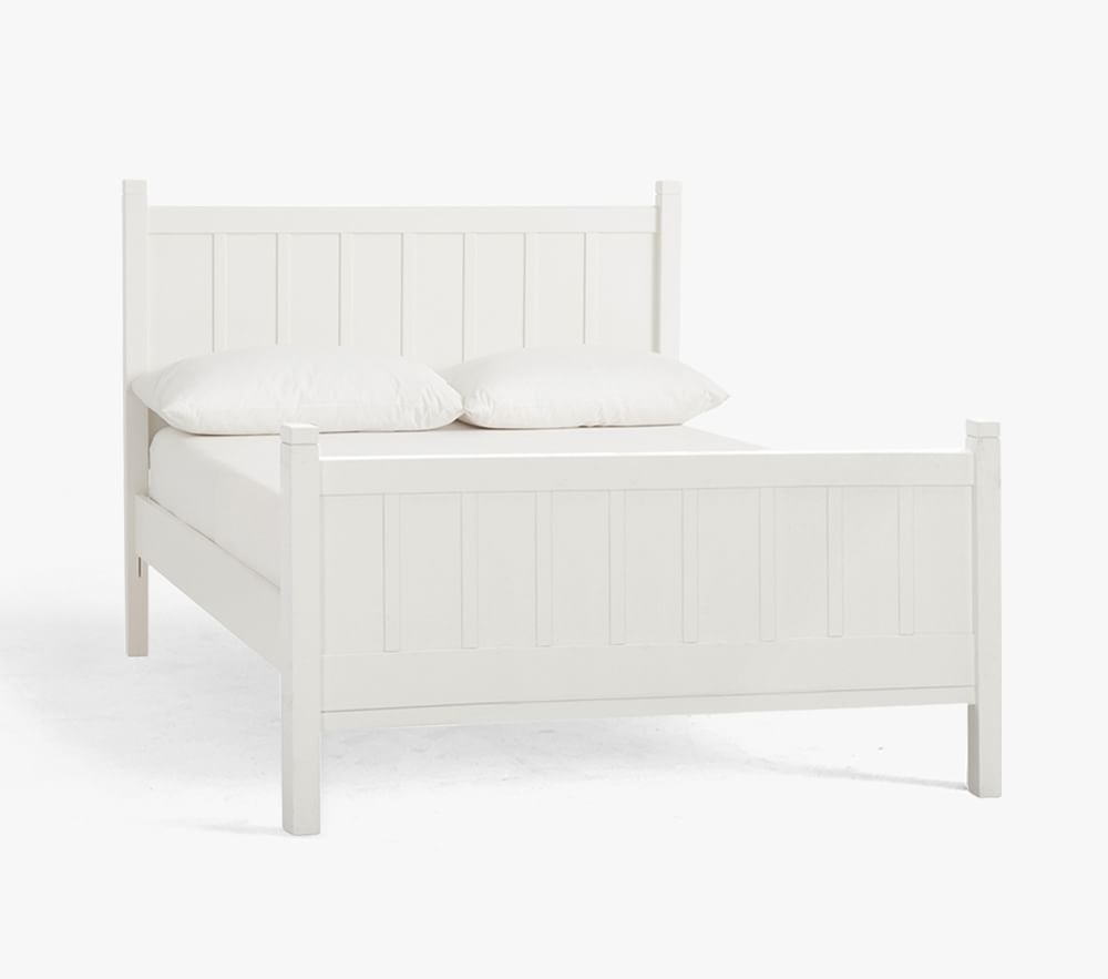 White wood full bed frame hot sale
